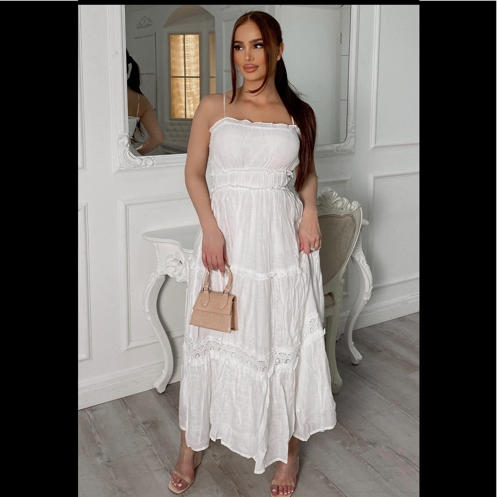 New::: white maxi dress fashion nova BOHO Look!!!!